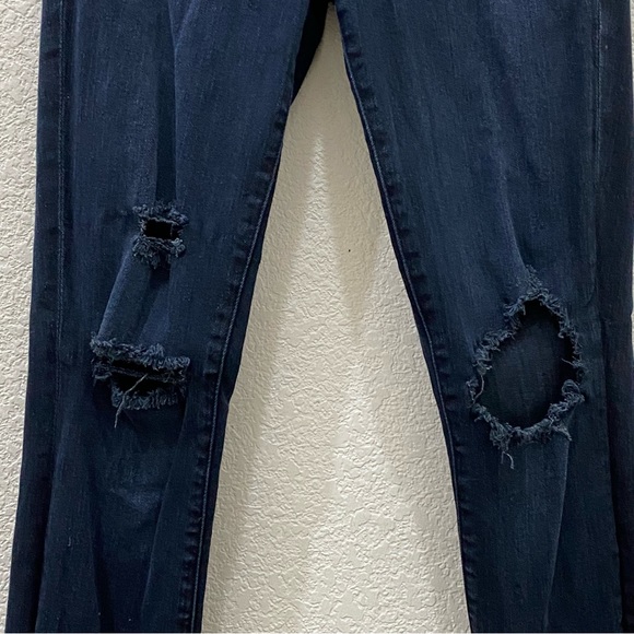 Good American Good Legs Blue/Black High Rise Skinny Distressed Jeans Size 2/26 - Picture 9 of 15